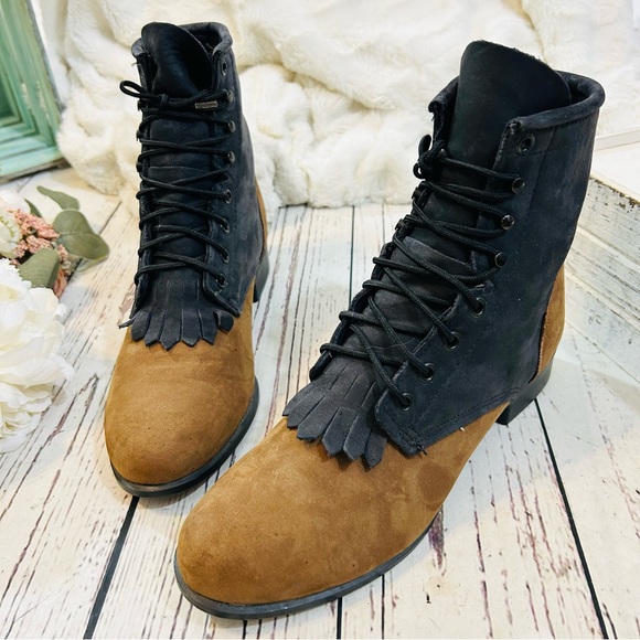 J. Chisholm Shoes J Chisholm Suede Kiltie Riding Boots Poshmark